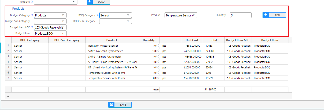 installation and setup of budget module